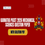 Karnataka PGCET 2026 Mechanical Sciences Question Paper with Solutions